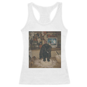 Spooky Biscuits Bakery Racerback Tank Top Funny Black Cat Halloween Gift TS14 White Print Your Wear