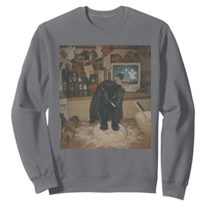 Spooky Biscuits Bakery Sweatshirt Funny Black Cat Halloween Gift TS14 Charcoal Print Your Wear