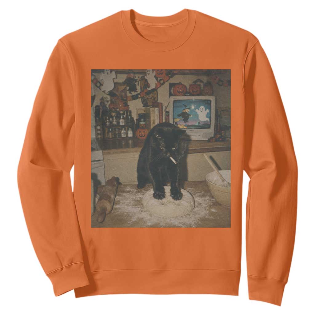 Spooky Biscuits Bakery Sweatshirt Funny Black Cat Halloween Gift TS14 Orange Print Your Wear