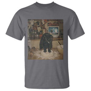 Spooky Biscuits Bakery T Shirt Funny Black Cat Halloween Gift TS14 Charcoal Print Your Wear