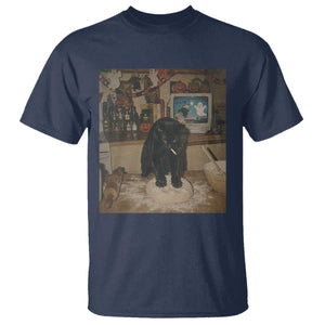 Spooky Biscuits Bakery T Shirt Funny Black Cat Halloween Gift TS14 Navy Print Your Wear