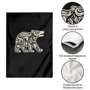 Bear Native Formline Art Salish Haida Tlingit Pacific Animal Garden Flag TS14 Print Your Wear