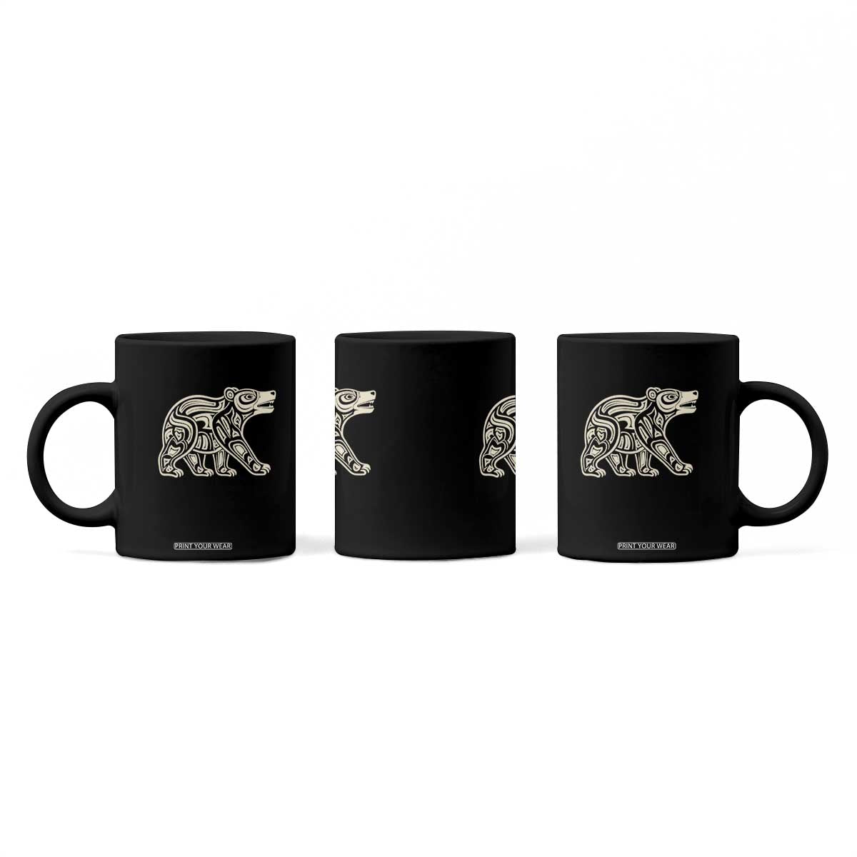 Bear Native Formline Art Salish Haida Tlingit Pacific Animal Coffee Mug TS14 Print Your Wear