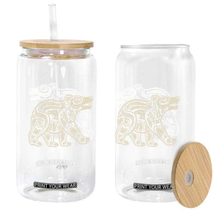 Bear Native Formline Art Salish Haida Tlingit Pacific Animal Glass Can TS14 Print Your Wear