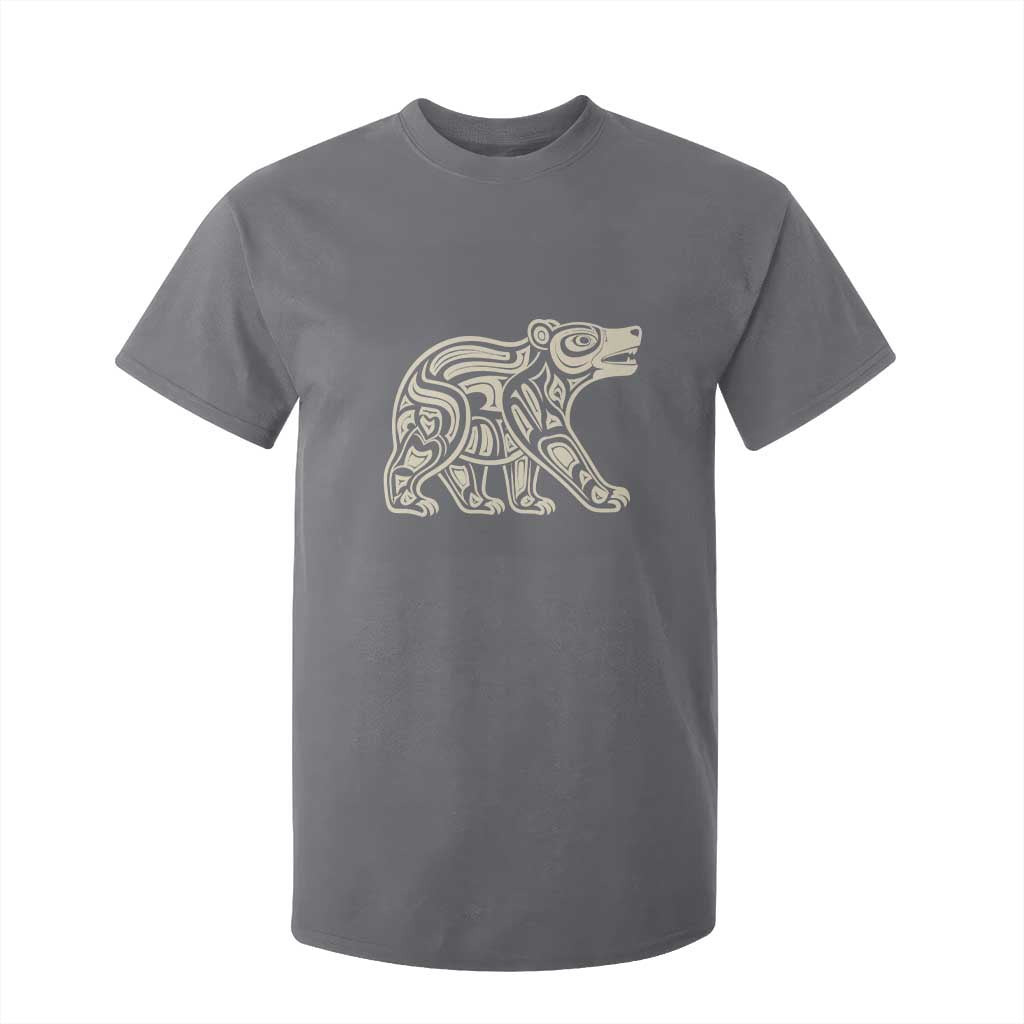 Bear Native Formline Art Salish Haida Tlingit Pacific Animal T Shirt For Kid TS14 Charcoal Print Your Wear