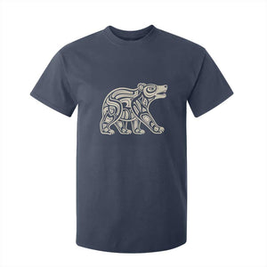Bear Native Formline Art Salish Haida Tlingit Pacific Animal T Shirt For Kid TS14 Navy Print Your Wear