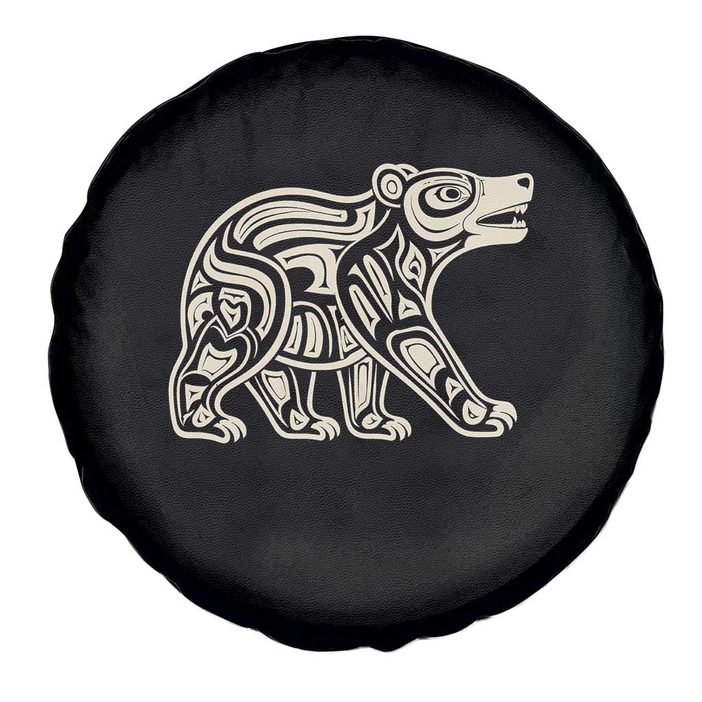 Bear Native Formline Art Salish Haida Tlingit Pacific Animal Spare Tire Cover TS14 Print Your Wear