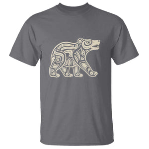Bear Native Formline Art Salish Haida Tlingit Pacific Animal T Shirt TS14 Charcoal Print Your Wear