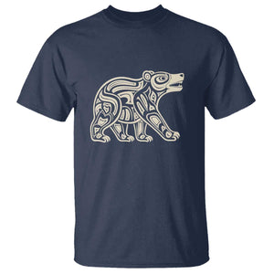 Bear Native Formline Art Salish Haida Tlingit Pacific Animal T Shirt TS14 Navy Print Your Wear