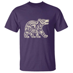Bear Native Formline Art Salish Haida Tlingit Pacific Animal T Shirt TS14 Purple Print Your Wear