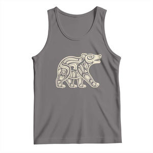 Bear Native Formline Art Salish Haida Tlingit Pacific Animal Tank Top TS14 Deep Heather Print Your Wear