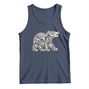Bear Native Formline Art Salish Haida Tlingit Pacific Animal Tank Top TS14 Navy Print Your Wear