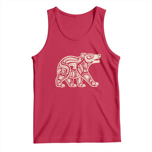 Bear Native Formline Art Salish Haida Tlingit Pacific Animal Tank Top TS14 Red Print Your Wear