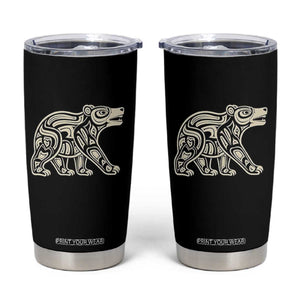 Bear Native Formline Art Salish Haida Tlingit Pacific Animal Tumbler Cup TS14 Black Print Your Wear