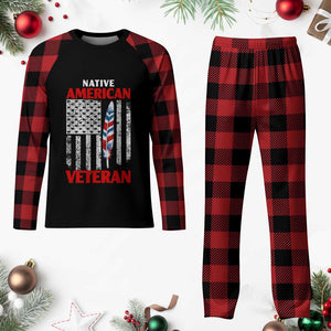 Native American Veteran USA Flag Patriotic Soldier Plaid Pajama Set TS14 Buffalo Plaid Print Your Wear