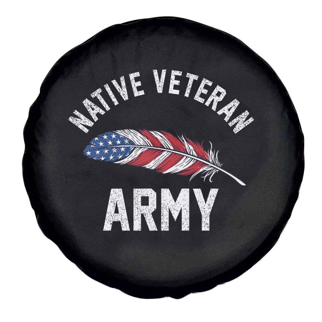 Native American Army Veteran US Flag Indigenous Soldier Spare Tire Cover TS14 Print Your Wear