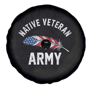 Native American Army Veteran US Flag Indigenous Soldier Spare Tire Cover TS14 Print Your Wear