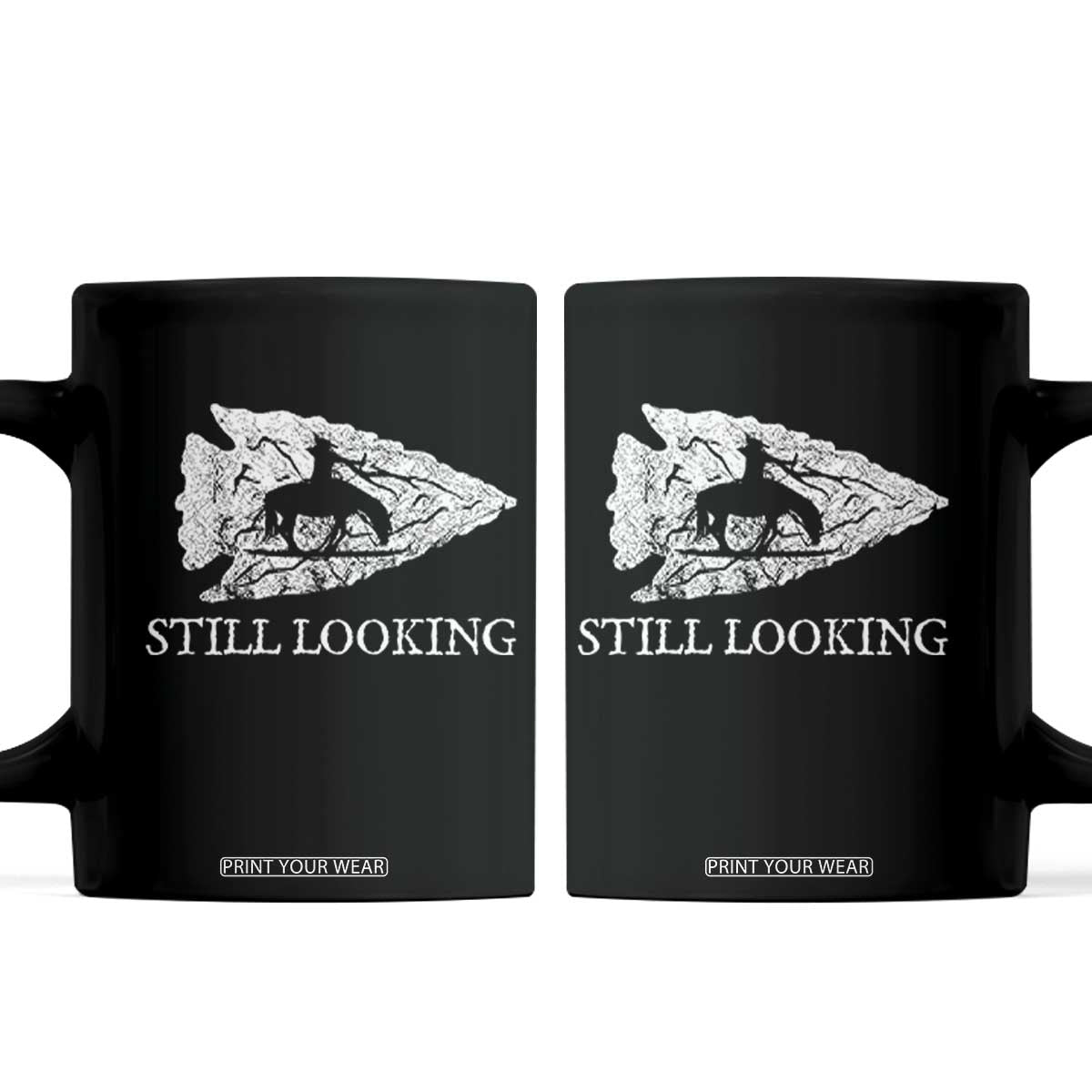 Arrowhead Hunter Native American Coffee Mug Relic Hunter Ancient Artifacts Collection TS14 Black Print Your Wear