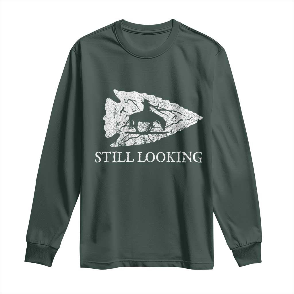 Arrowhead Hunter Native American Long Sleeve Shirt Relic Hunter Ancient Artifacts Collection TS14 Dark Forest Green Print Your Wear