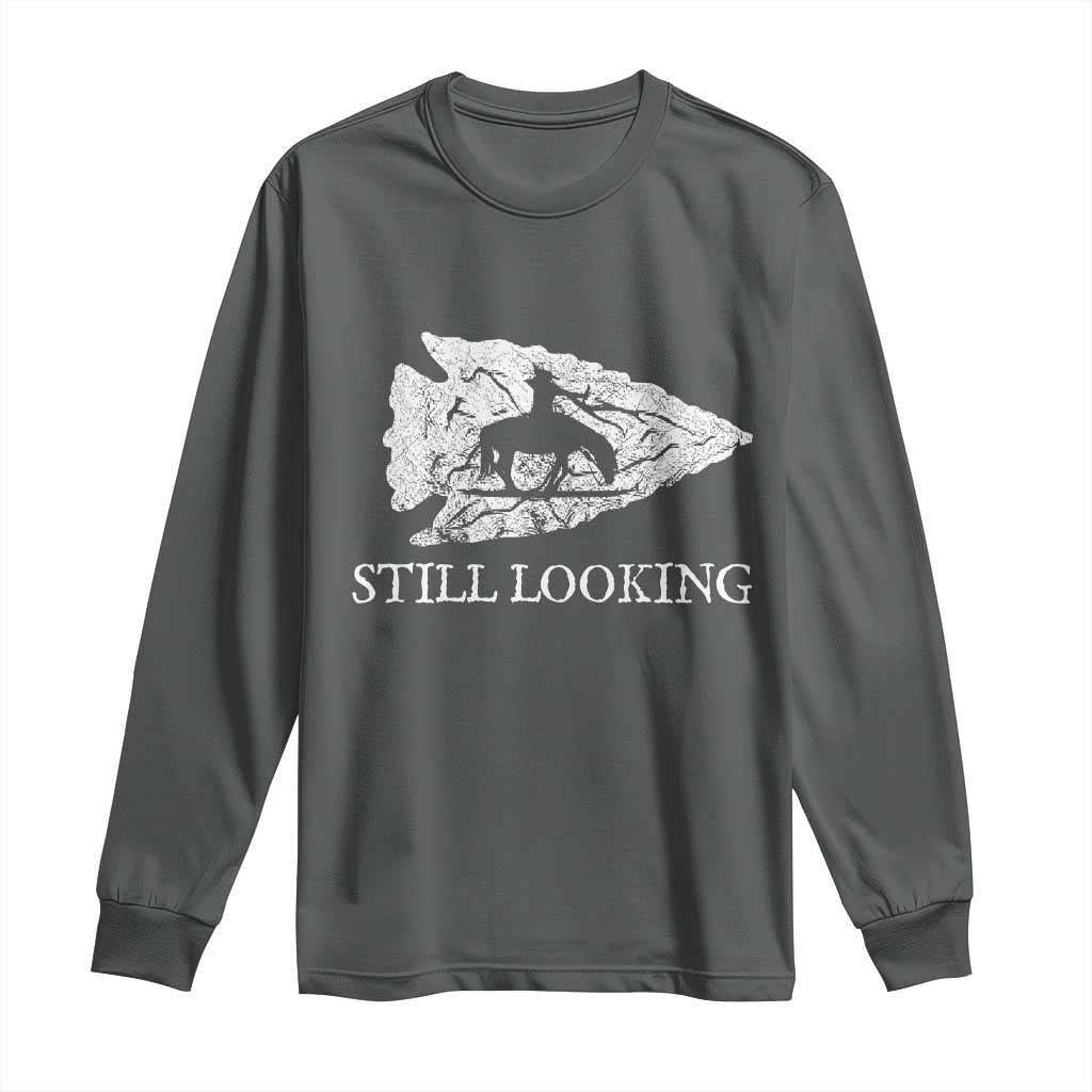 Arrowhead Hunter Native American Long Sleeve Shirt Relic Hunter Ancient Artifacts Collection TS14 Dark Heather Print Your Wear