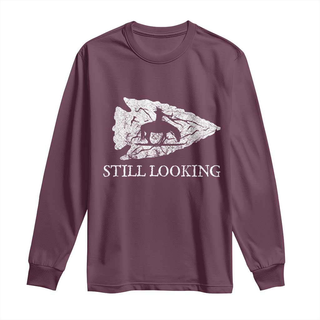 Arrowhead Hunter Native American Long Sleeve Shirt Relic Hunter Ancient Artifacts Collection TS14 Maroon Print Your Wear