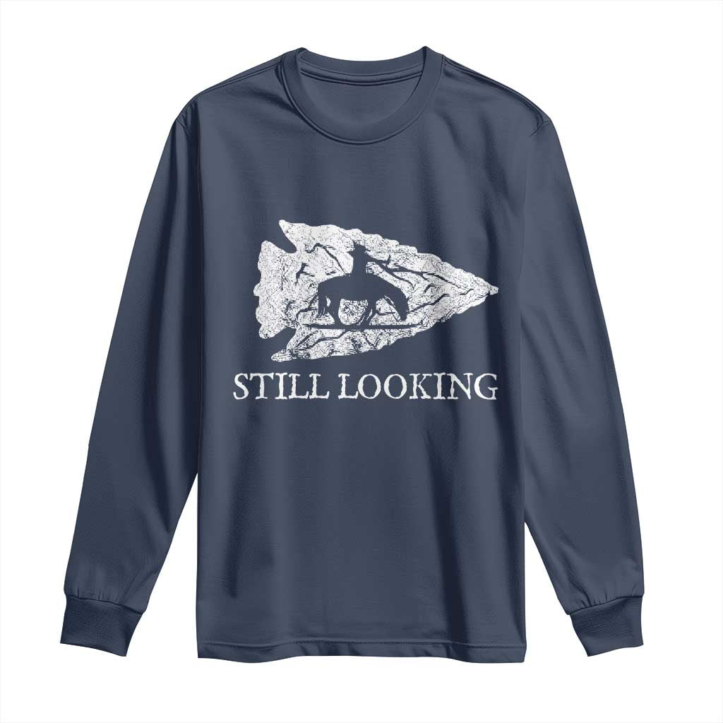 Arrowhead Hunter Native American Long Sleeve Shirt Relic Hunter Ancient Artifacts Collection TS14 Navy Print Your Wear