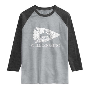Arrowhead Hunter Native American Raglan Shirt Relic Hunter Ancient Artifacts Collection TS14 Heather Gray Heather Charcoal Print Your Wear