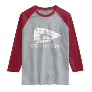 Arrowhead Hunter Native American Raglan Shirt Relic Hunter Ancient Artifacts Collection TS14 Heather Gray Heather Red Print Your Wear
