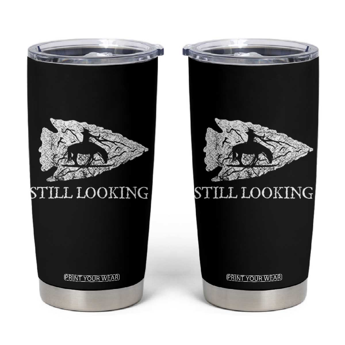 Arrowhead Hunter Native American Tumbler Cup Relic Hunter Ancient Artifacts Collection TS14 Black Print Your Wear