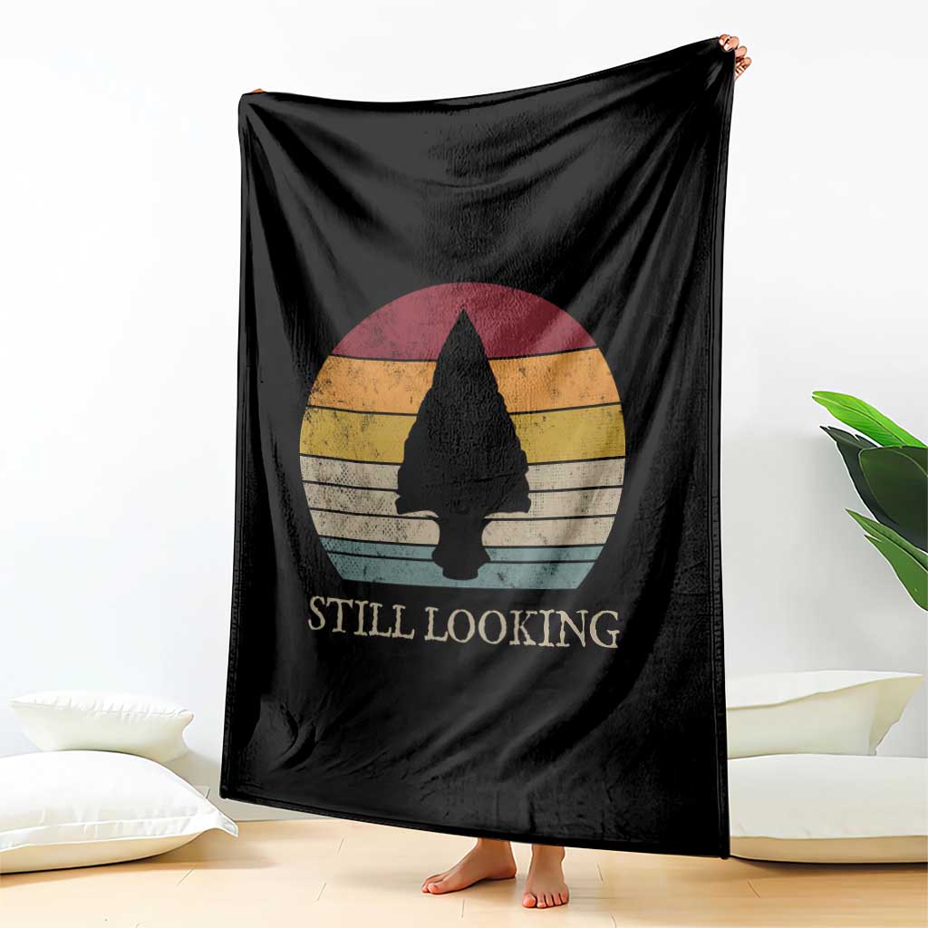 Arrowhead Hunter Native American Throw Blanket Ancient Artifacts Relic Hunting Vintage Sunset TS14 Print Your Wear