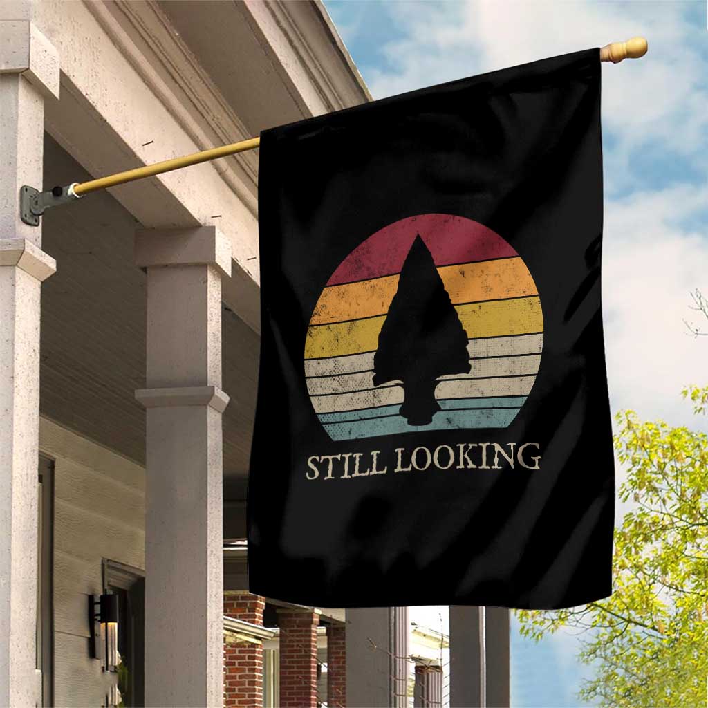 Arrowhead Hunter Native American Garden Flag Ancient Artifacts Relic Hunting Vintage Sunset TS14 Print Your Wear