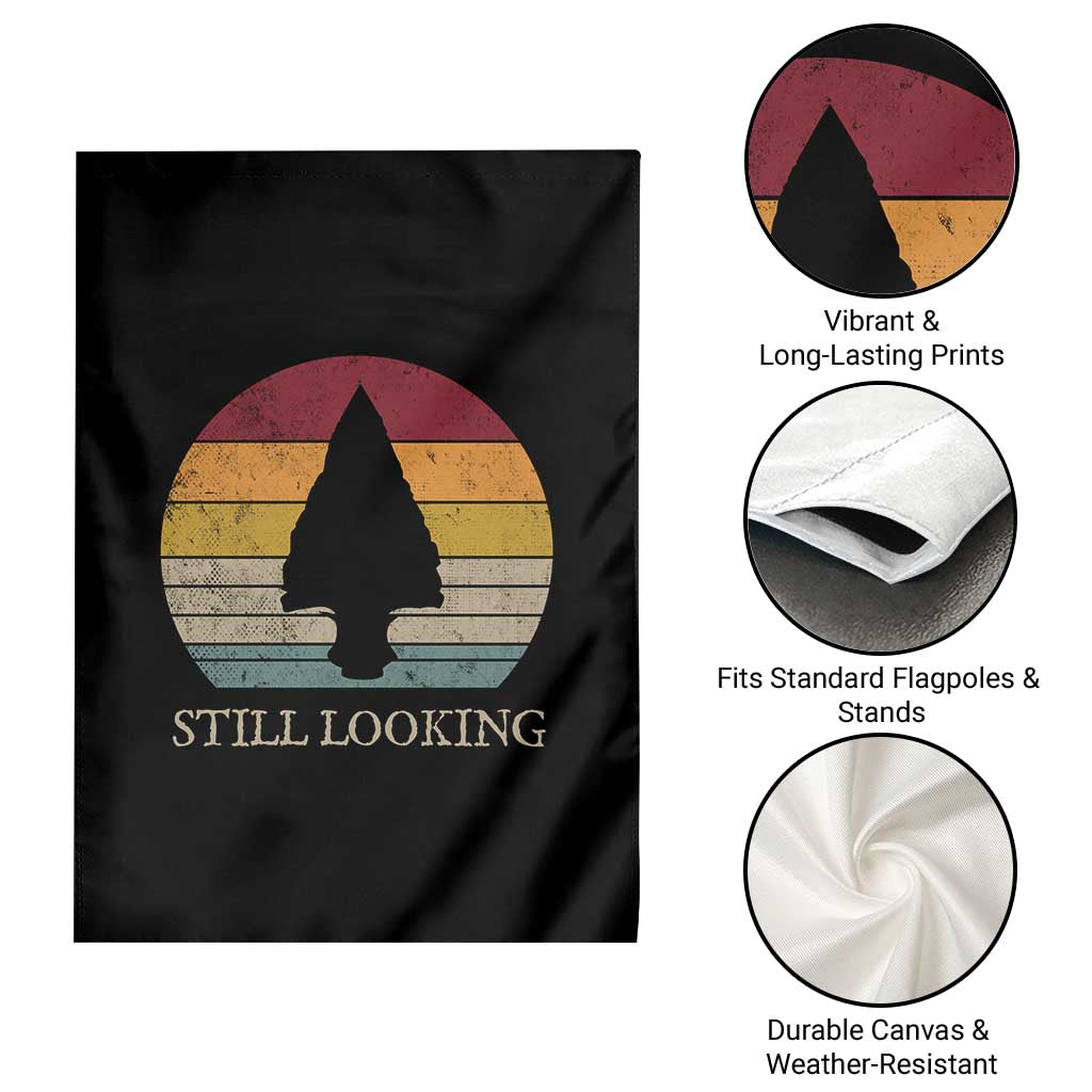 Arrowhead Hunter Native American Garden Flag Ancient Artifacts Relic Hunting Vintage Sunset TS14 Print Your Wear