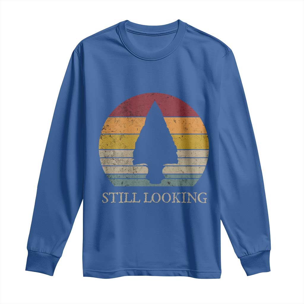 Arrowhead Hunter Native American Long Sleeve Shirt Ancient Artifacts Relic Hunting Vintage Sunset TS14 Royal Blue Print Your Wear