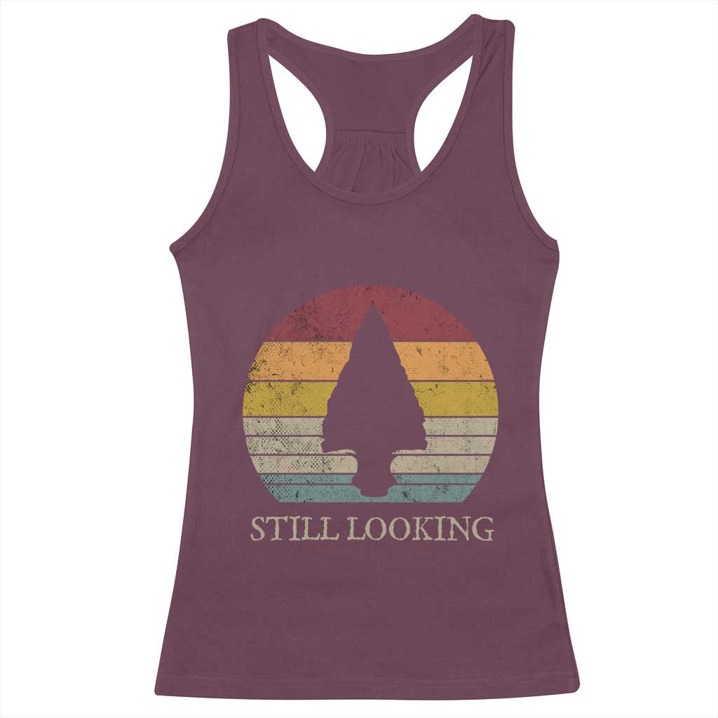 Arrowhead Hunter Native American Racerback Tank Top Ancient Artifacts Relic Hunting Vintage Sunset TS14 Maroon Print Your Wear