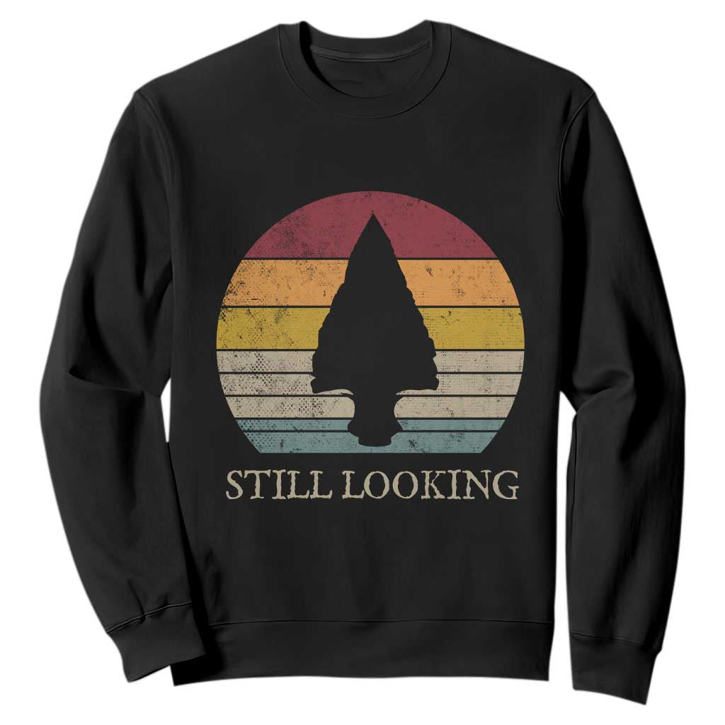Arrowhead Hunter Native American Sweatshirt Ancient Artifacts Relic Hunting Vintage Sunset TS14 Black Print Your Wear