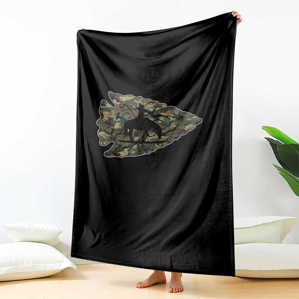 Arrowhead Hunter Native American Camouflage USA Flag Throw Blanket TS14 Print Your Wear