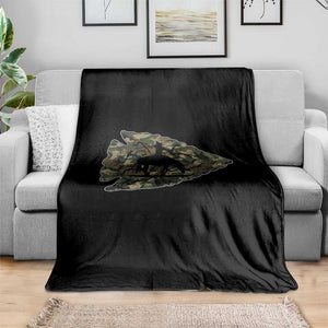Arrowhead Hunter Native American Camouflage USA Flag Throw Blanket TS14 Print Your Wear