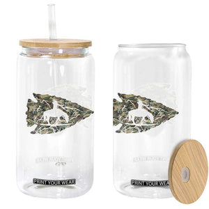 Arrowhead Hunter Native American Camouflage USA Flag Glass Can TS14 Print Your Wear