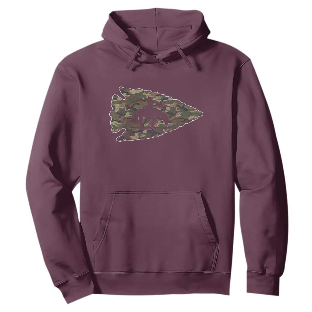 Arrowhead Hunter Native American Camouflage USA Flag Hoodie TS14 Maroon Print Your Wear