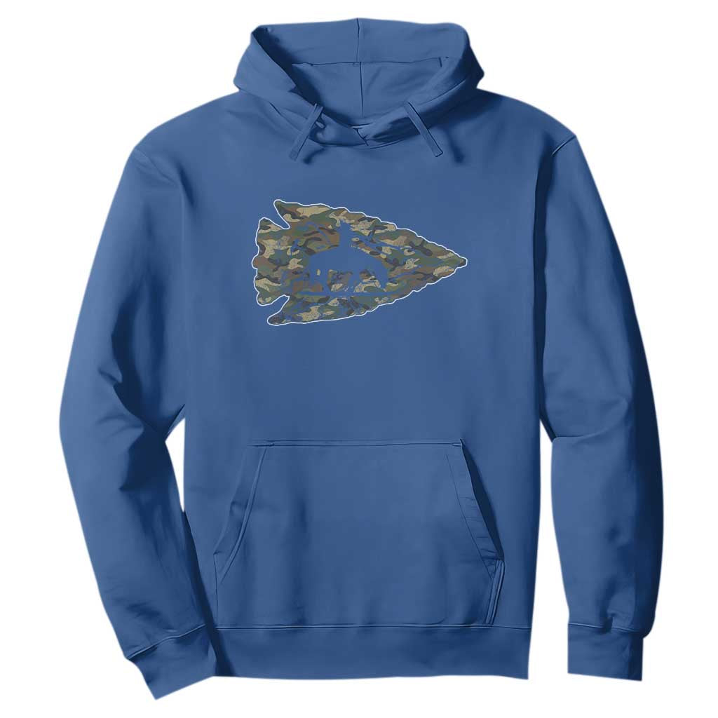 Arrowhead Hunter Native American Camouflage USA Flag Hoodie TS14 Royal Blue Print Your Wear