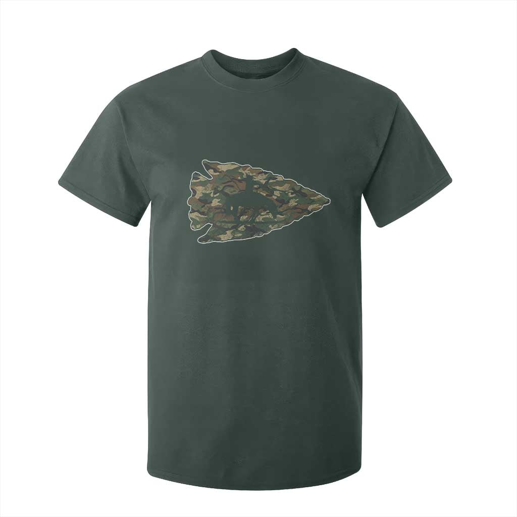 Arrowhead Hunter Native American Camouflage USA Flag T Shirt For Kid TS14 Dark Forest Green Print Your Wear
