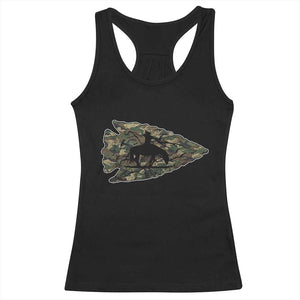 Arrowhead Hunter Native American Camouflage USA Flag Racerback Tank Top TS14 Black Print Your Wear