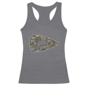 Arrowhead Hunter Native American Camouflage USA Flag Racerback Tank Top TS14 Charcoal Print Your Wear