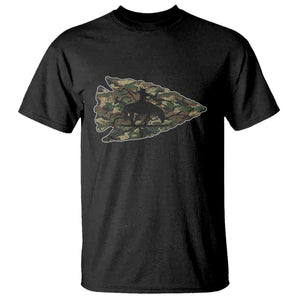 Arrowhead Hunter Native American Camouflage USA Flag T Shirt TS14 Black Print Your Wear