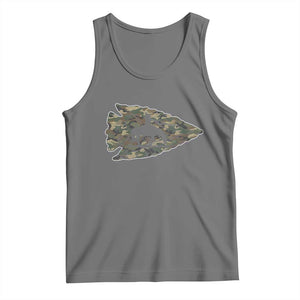 Arrowhead Hunter Native American Camouflage USA Flag Tank Top TS14 Black Heather Print Your Wear