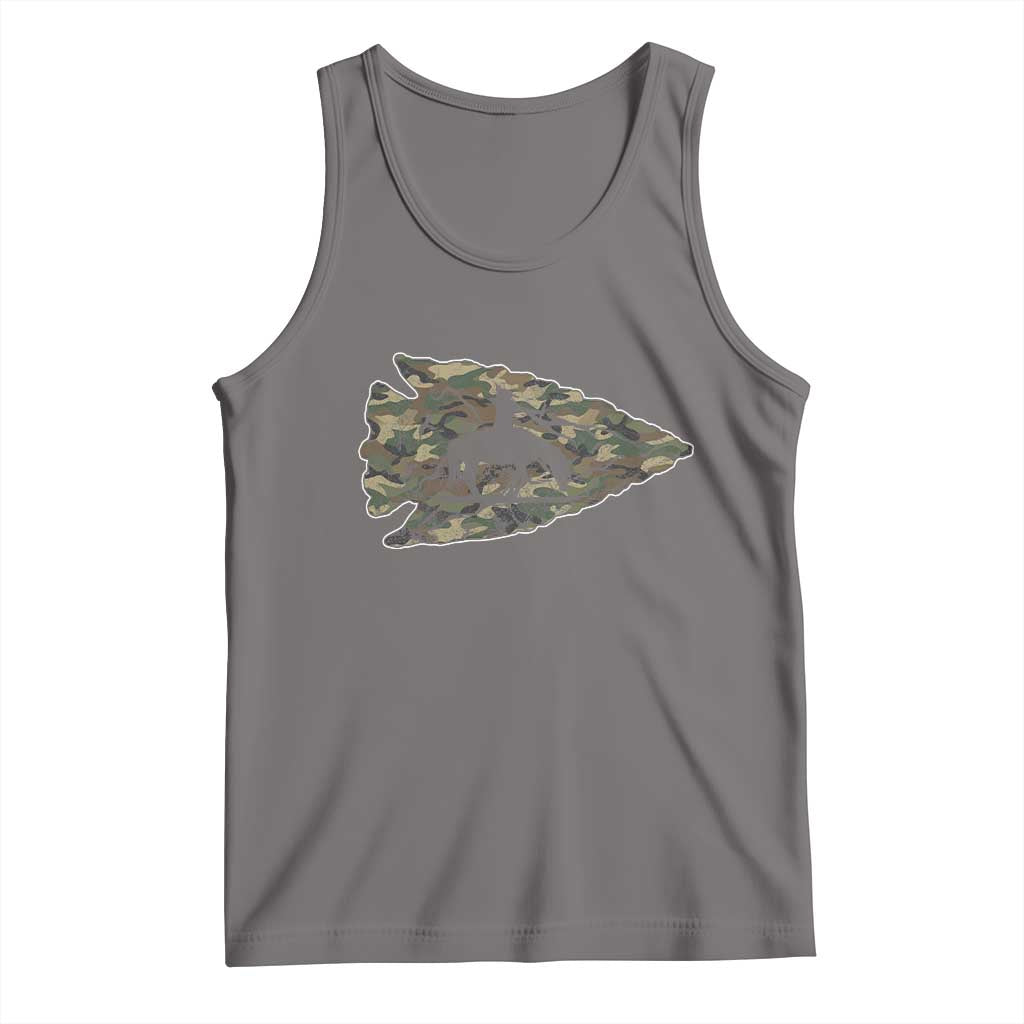 Arrowhead Hunter Native American Camouflage USA Flag Tank Top TS14 Deep Heather Print Your Wear