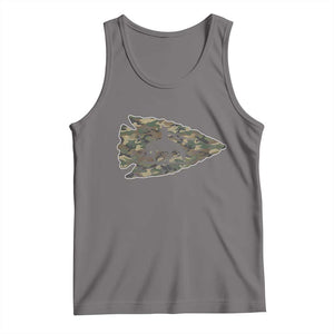 Arrowhead Hunter Native American Camouflage USA Flag Tank Top TS14 Deep Heather Print Your Wear