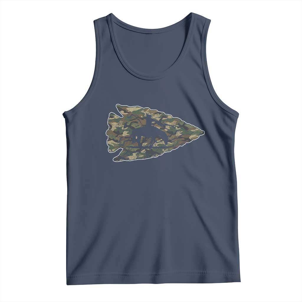 Arrowhead Hunter Native American Camouflage USA Flag Tank Top TS14 Navy Print Your Wear