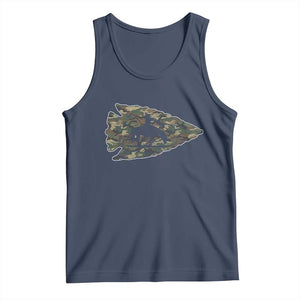Arrowhead Hunter Native American Camouflage USA Flag Tank Top TS14 Navy Print Your Wear