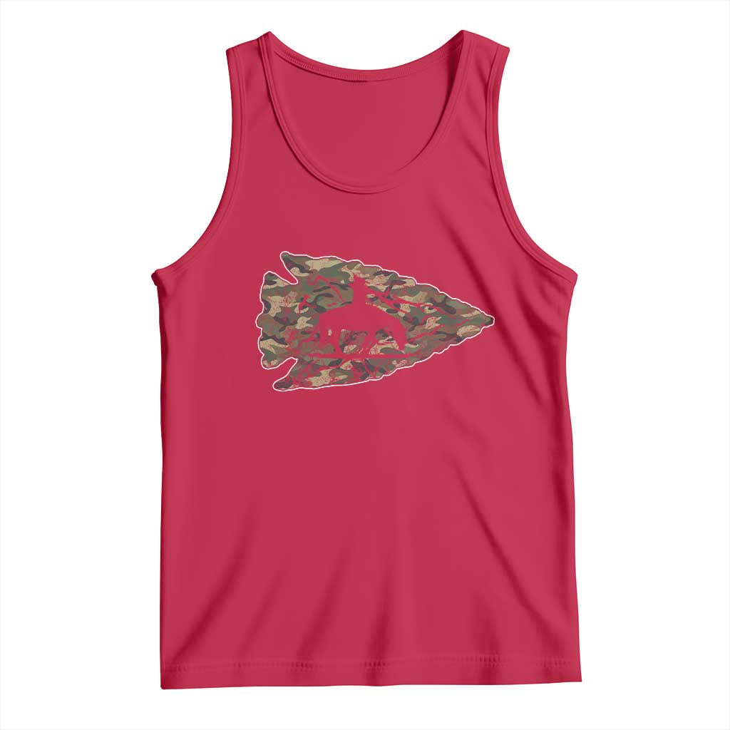 Arrowhead Hunter Native American Camouflage USA Flag Tank Top TS14 Red Print Your Wear